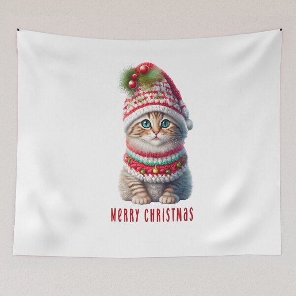 Item preview, Merry Christmas cat designed and sold by jkrphoto.