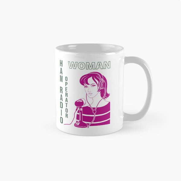 Item preview, Woman HAM Radio Operator two-colors var-2 designed and sold by tuzlay.