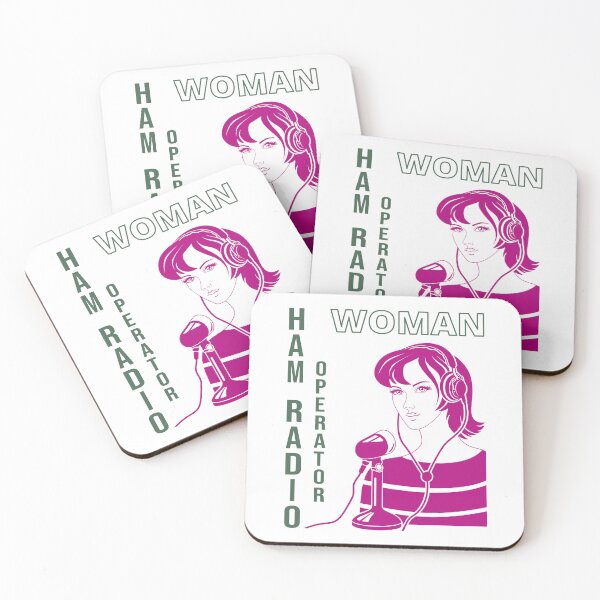 Item preview, Woman HAM Radio Operator two-colors var-2 designed and sold by tuzlay.