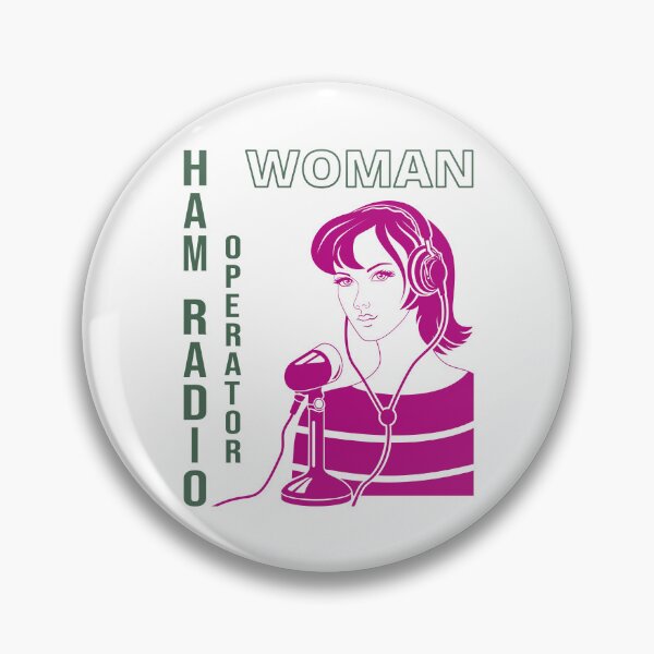 Item preview, Woman HAM Radio Operator two-colors var-2 designed and sold by tuzlay.