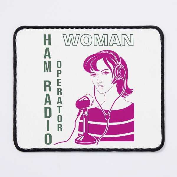 Item preview, Woman HAM Radio Operator two-colors var-2 designed and sold by tuzlay.