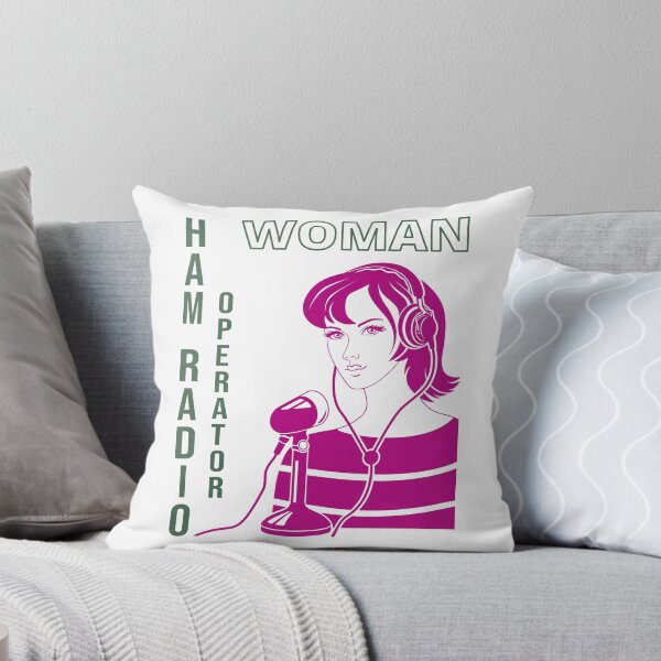 Item preview, Woman HAM Radio Operator two-colors var-2 designed and sold by tuzlay.