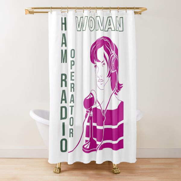 Item preview, Woman HAM Radio Operator two-colors var-2 designed and sold by tuzlay.