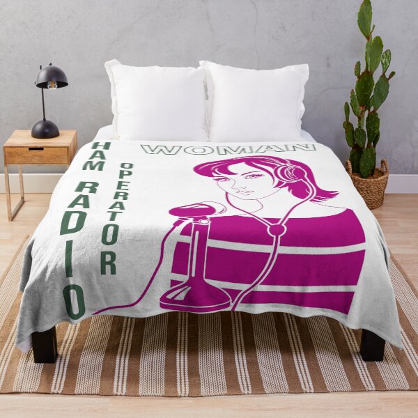 Item preview, Woman HAM Radio Operator two-colors var-2 designed and sold by tuzlay.