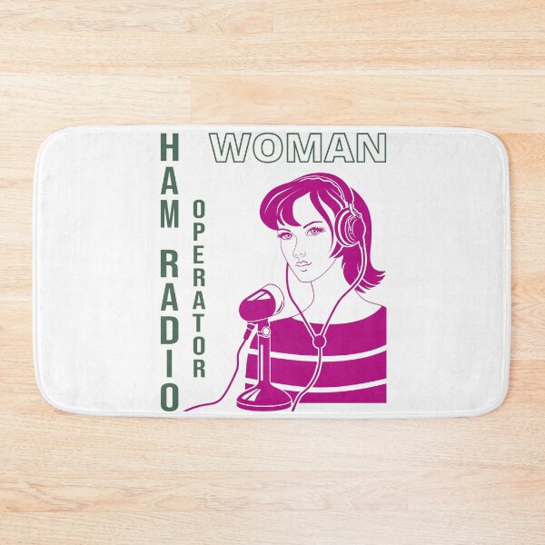 Item preview, Woman HAM Radio Operator two-colors var-2 designed and sold by tuzlay.