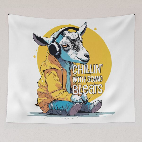 Item preview, Chillin' With Some Bleats - Tego the Goat designed and sold by ILikeToasters.