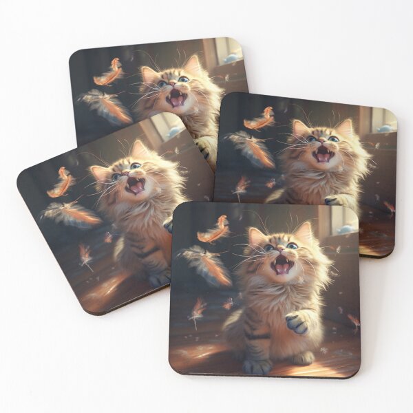 Item preview, "Feathery Feline Delight" designed and sold by ChamounVisual.