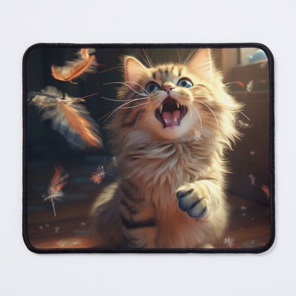 Item preview, "Feathery Feline Delight" designed and sold by ChamounVisual.