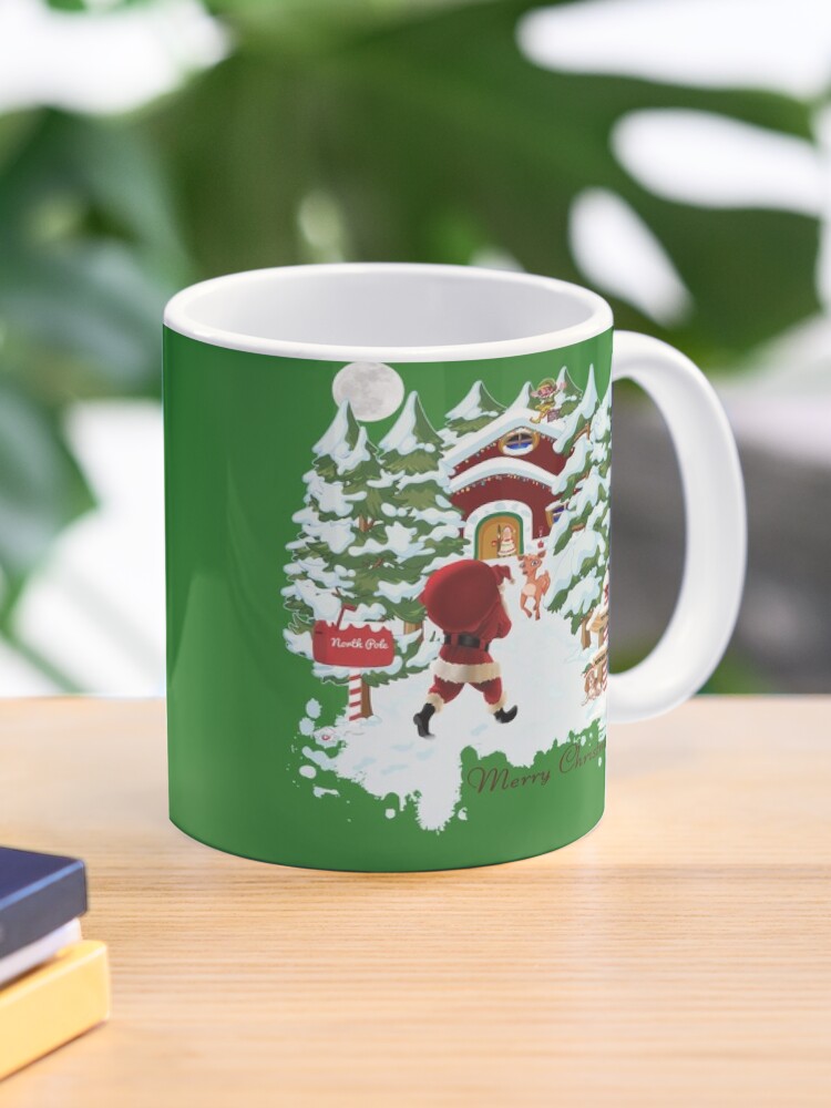 14 oz Santa's Elves Mug Santa Claus - Stoneware & Co.