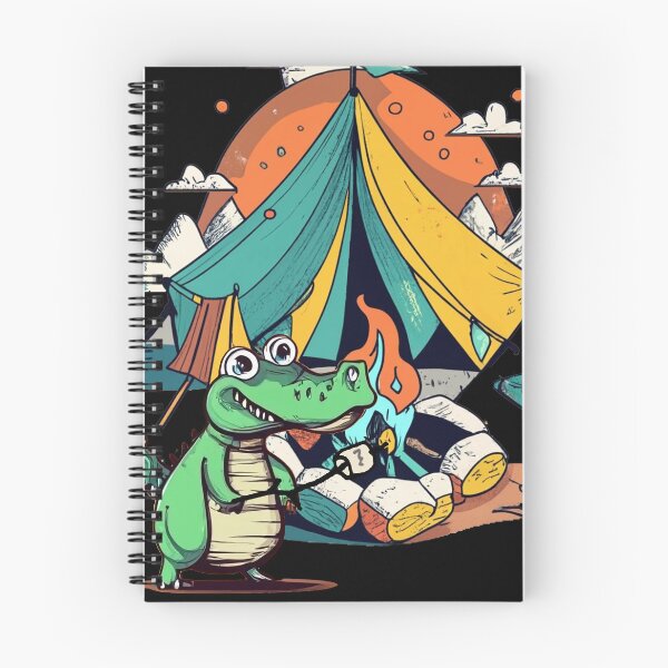 Item preview, Funny Colorful Alligator Camping Abstract Art designed and sold by Nature's Fancy.