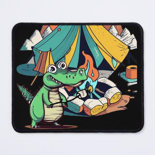 Item preview, Funny Colorful Alligator Camping Abstract Art designed and sold by Nature's Fancy.