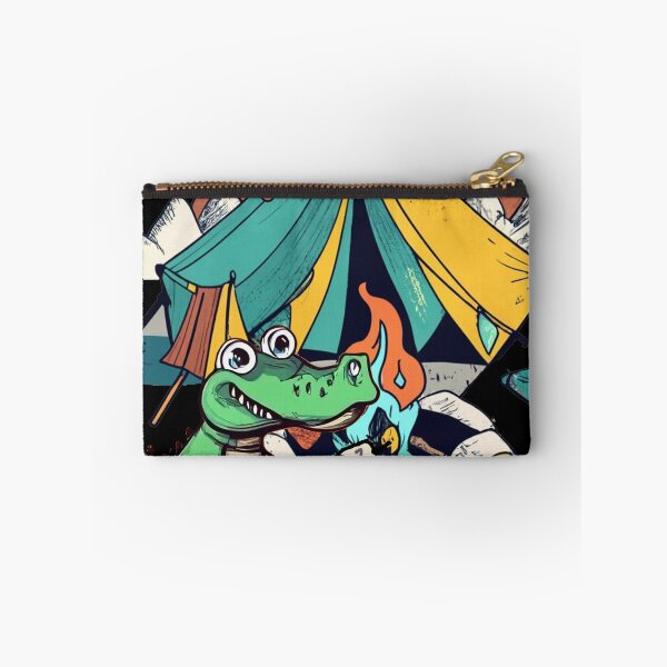 Item preview, Funny Colorful Alligator Camping Abstract Art designed and sold by Nature's Fancy.