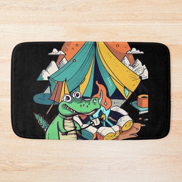 Item preview, Funny Colorful Alligator Camping Abstract Art designed and sold by Nature's Fancy.