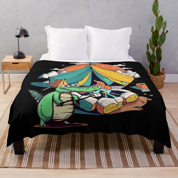 Item preview, Funny Colorful Alligator Camping Abstract Art designed and sold by Nature's Fancy.