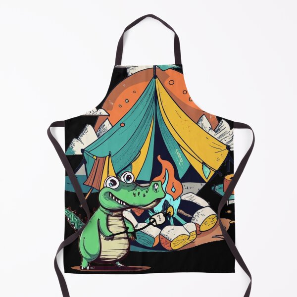 Item preview, Funny Colorful Alligator Camping Abstract Art designed and sold by Nature's Fancy.