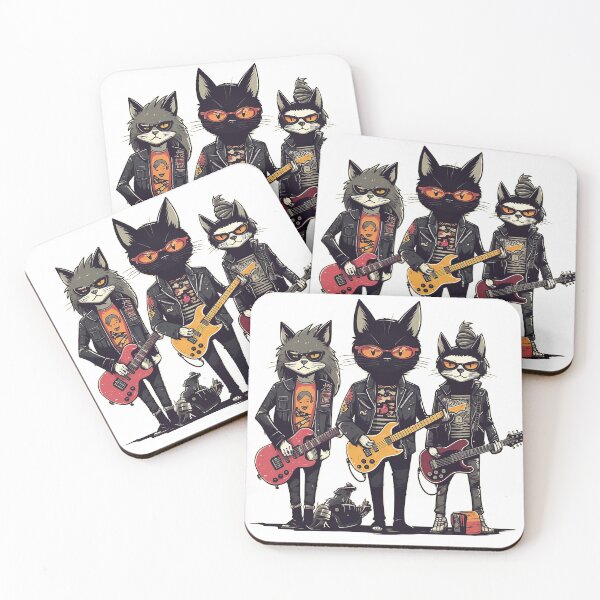 Item preview, Cat punk band designed and sold by Etitude.
