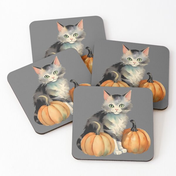 Item preview, Seductive Halloween Cat And Pumpkins designed and sold by BloomCatB.