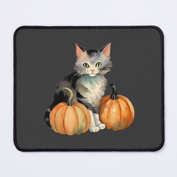 Item preview, Seductive Halloween Cat And Pumpkins designed and sold by BloomCatB.