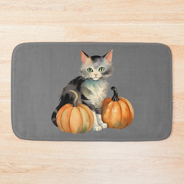Item preview, Seductive Halloween Cat And Pumpkins designed and sold by BloomCatB.