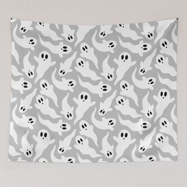 Item preview, Cute Halloween Ghost Pattern Gray designed and sold by Julie Erin Designs.