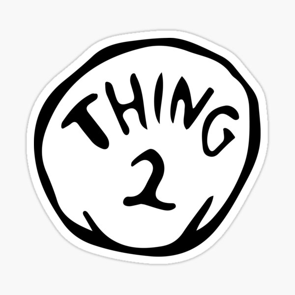 Thing 1 And 2 Stickers for Sale, Free US Shipping