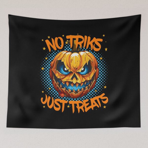 Item preview, Halloween Pumpkin Design: No Triks Just Treats designed and sold by Animal-ink.