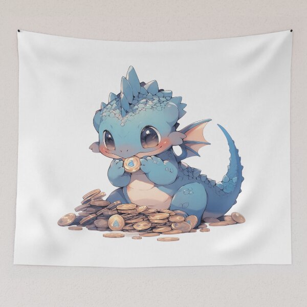 Item preview, Baby Dragon with Treasure Coins designed and sold by RaineDDesigns.