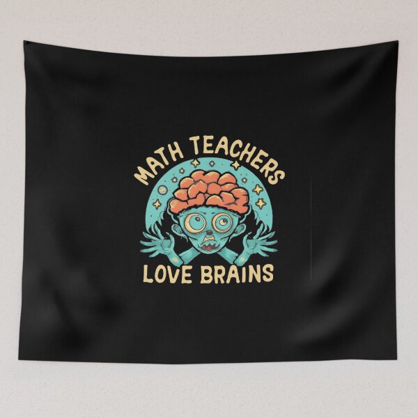 Item preview, Math Teachers Love Brains Tshirt Gift Funny Teacher Halloween designed and sold by GalaxyGraffiti.
