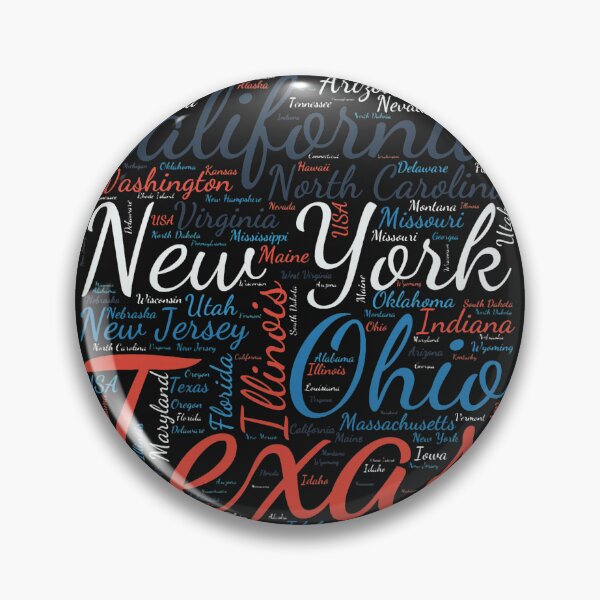 Item preview, United States Typography USA States designed and sold by MyDearWorld.