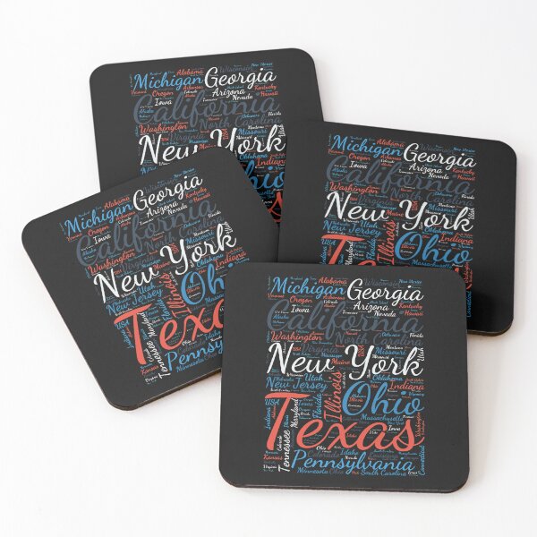 Item preview, United States Typography USA States designed and sold by MyDearWorld.