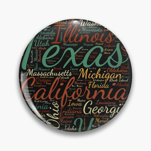 Item preview, United States Typography USA States designed and sold by MyDearWorld.