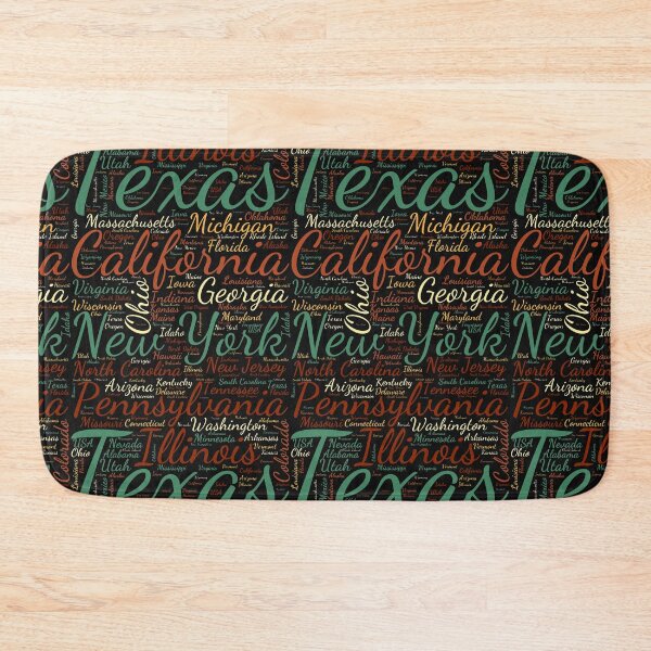 Item preview, United States Typography USA States designed and sold by MyDearWorld.