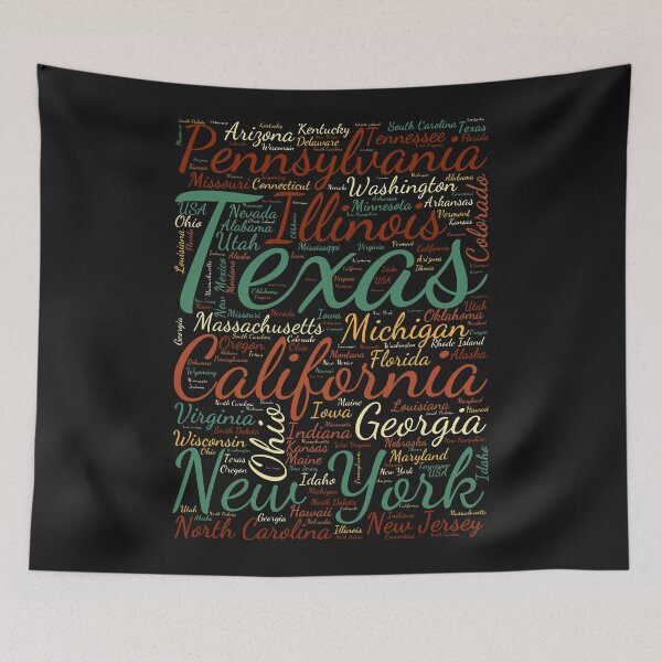 Item preview, United States Typography USA States designed and sold by MyDearWorld.
