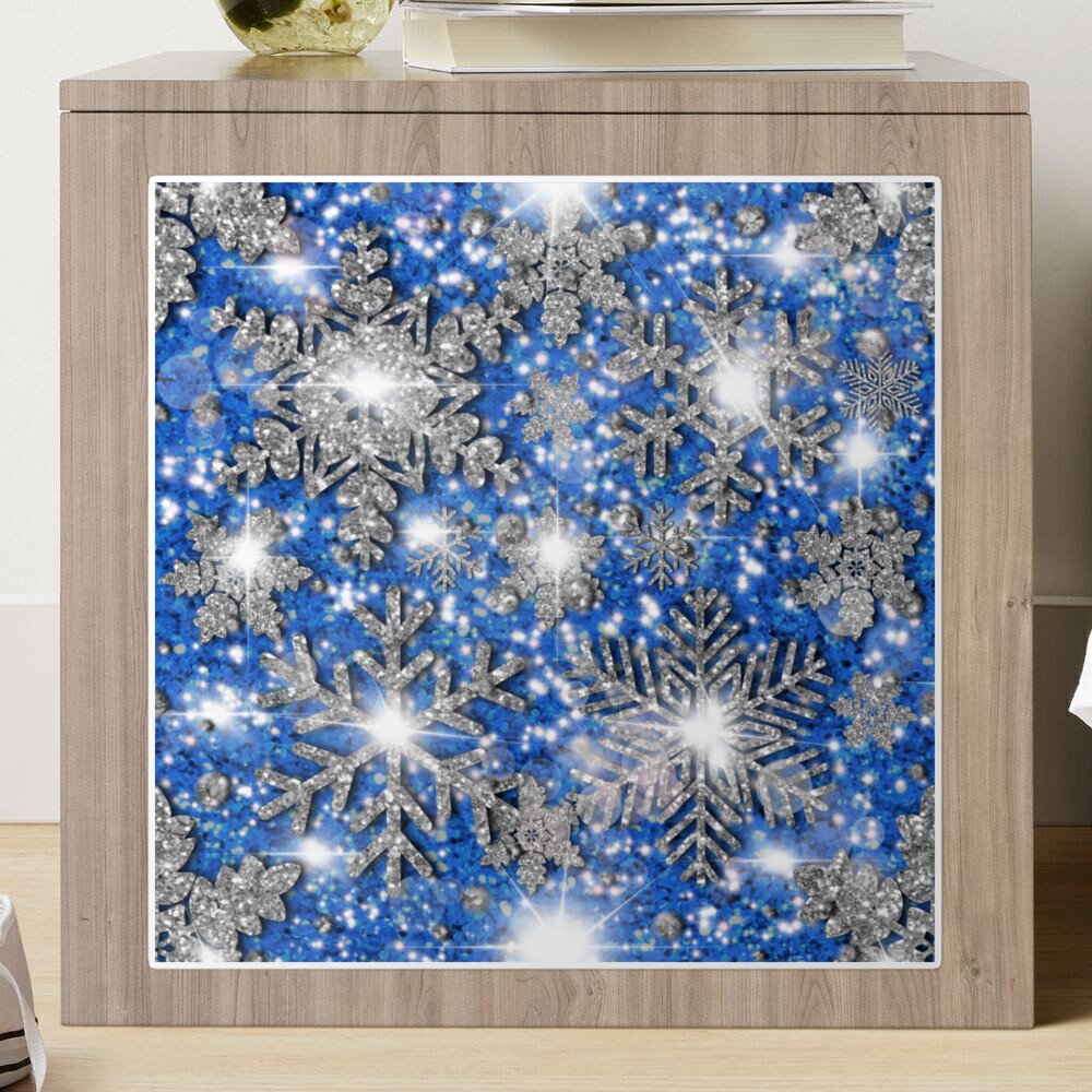 Illuminated Glitter Snowflakes Blue – martinezstickercompany