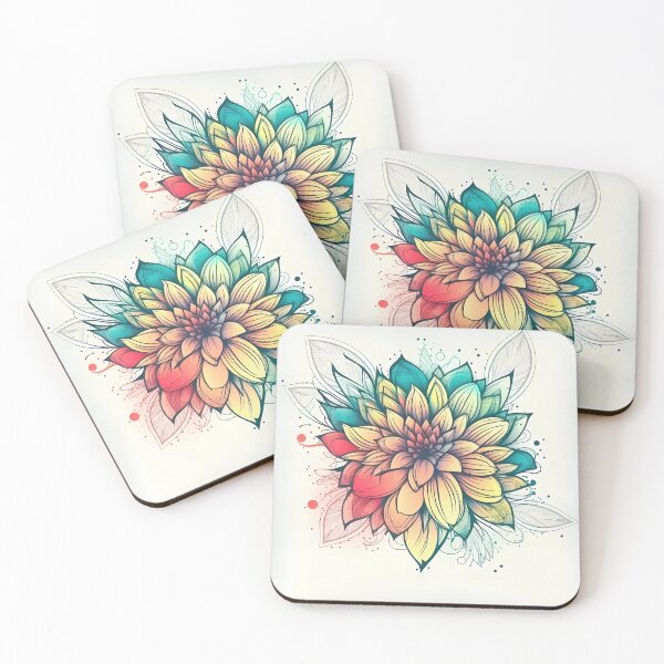 Item preview, Lotus Vitality: Infuse Your Home with Red, Yellow, and Green Blooms of Nature's Palette designed and sold by VeronicArt85.