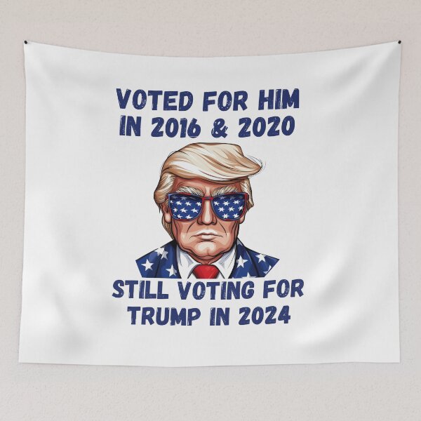 Item preview, Voted for Him in 2016 & 2020, still voting for Trump in 2024 designed and sold by Hiremeamerica.