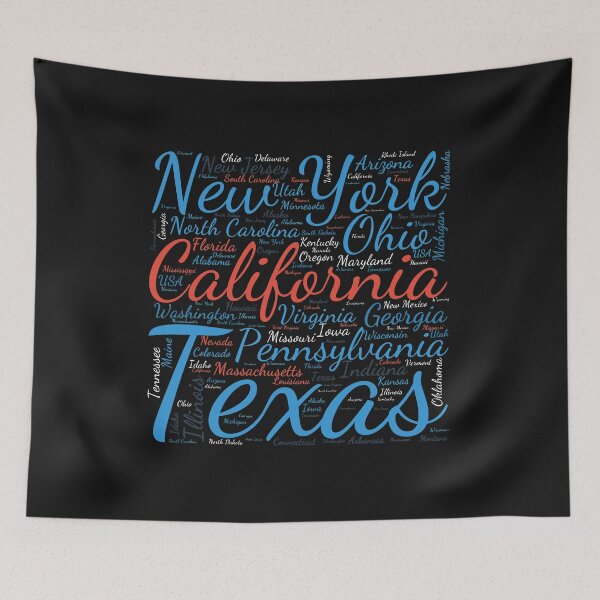 Item preview, United States Typography USA States designed and sold by MyDearWorld.