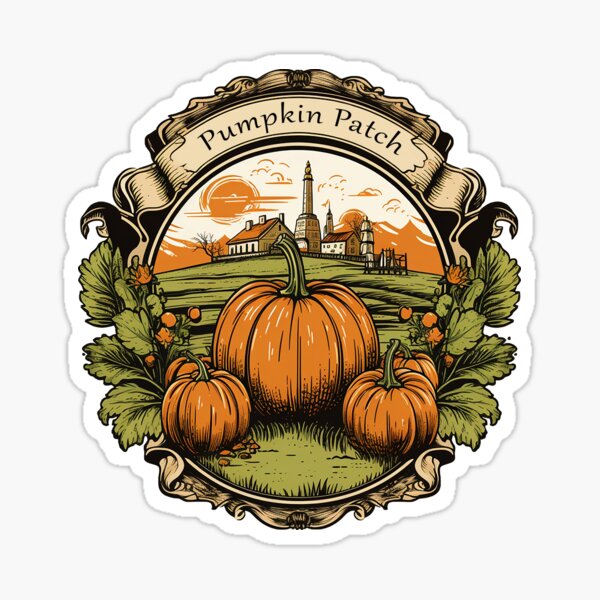 Vintage Pumpkin Patch Sticker