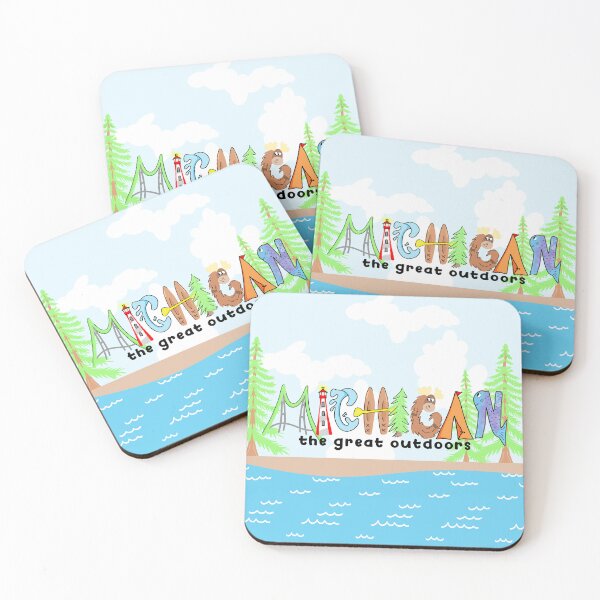 Item preview, MICHIGAN - The Great Outdoors Fun Letters designed and sold by JoyfulDaisy.