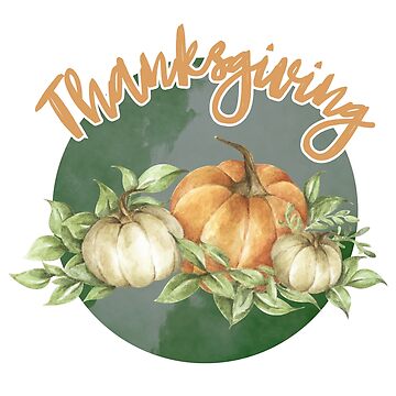 Watercolor Pumpkin Thanksgiving T Shirt by Holiday Shirts