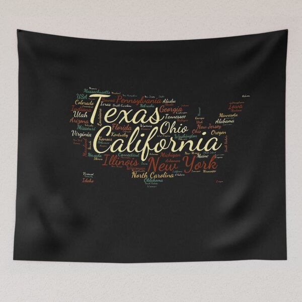 Item preview, United States Typography USA States designed and sold by MyDearWorld.