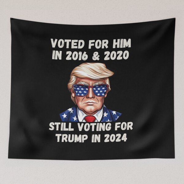 Item preview, Voted for Him in 2016 & 2020, still voting for Trump in 2024 Dark designed and sold by Hiremeamerica.