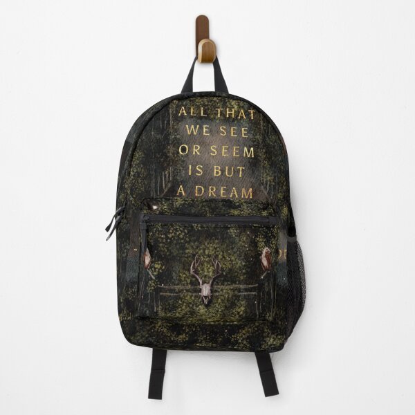 Item preview, Dark Academia Edgar Allan Poe Quote Gothic Garden Watercolor Tree frogs and Barn Owl designed and sold by Monica Laipple.