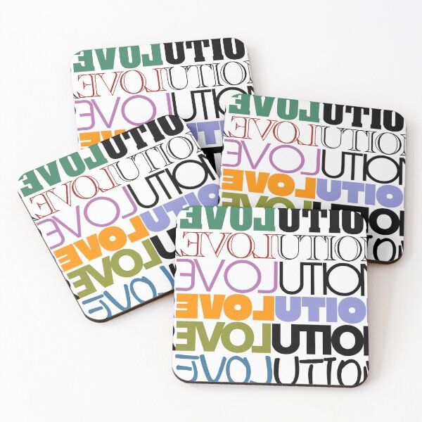 Item preview, Revolution word pun wordplay typography themed colorfull design designed and sold by ironpalette.