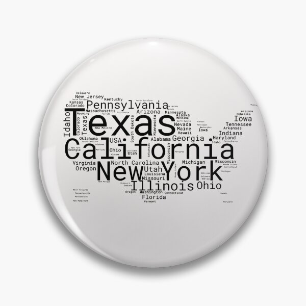 Item preview, United States Typography USA States designed and sold by MyDearWorld.