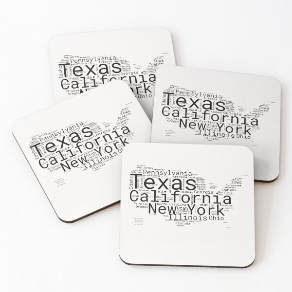 Item preview, United States Typography USA States designed and sold by MyDearWorld.
