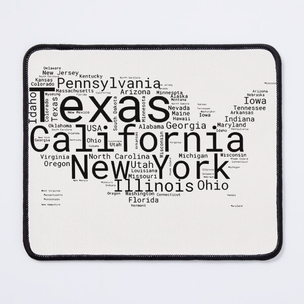 Item preview, United States Typography USA States designed and sold by MyDearWorld.