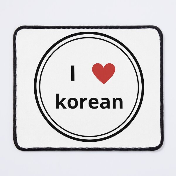 Item preview, Black and white circle of i love korean designed and sold by language-des.