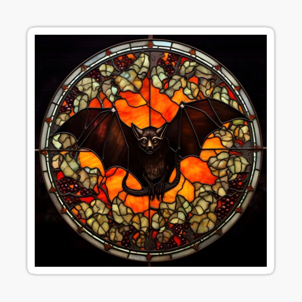 Artikel-Vorschau von HALLOWEEN-Fledermaus aus Buntglas, designt und verkauft von RedHandedOD.