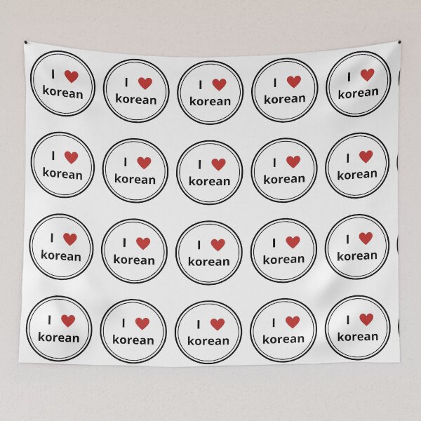 Item preview,  Black and white circle of i love korean designed and sold by language-des.